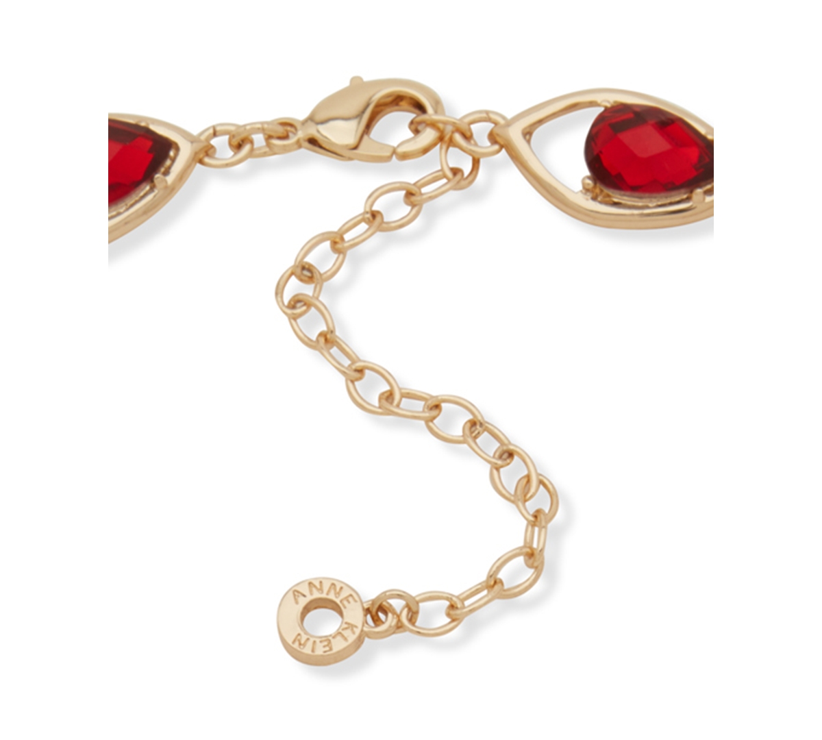 Anne Klein Gold-tone Floral Stone Drama Necklace In Gold