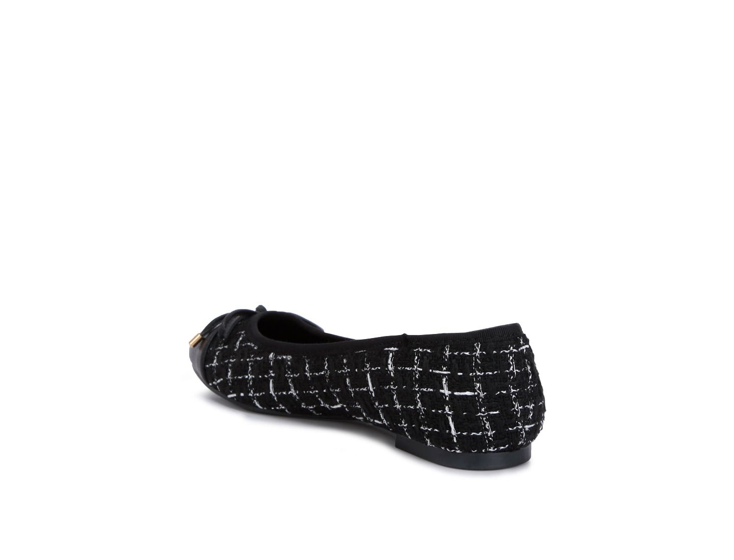 Женские балетки London Rag Junpey Plaid Tweed Ballet Flats, цвет: Чёрный — фото 7
