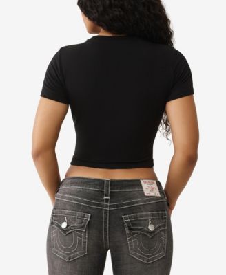 Women's Short-Sleeve Crystal Wing Baby T-Shirt