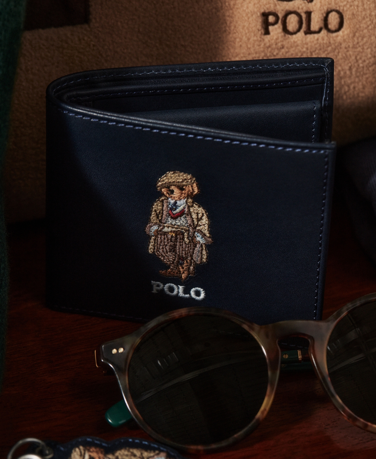 Polo Ralph Lauren Men's Polo Bear Leather Billfold Wallet
