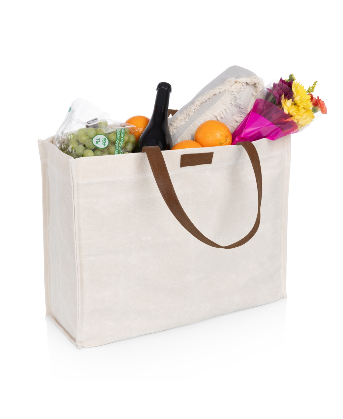 Oniva Market Waxed Canvas 14.75" Travel Tote In Sand