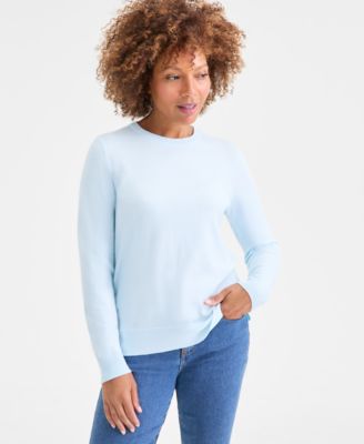 Women's Long-Sleeve Crewneck Sweater, Created for Macy's