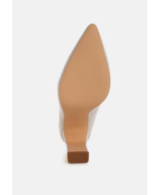 Womens Uboa Slim Block Heel Pumps