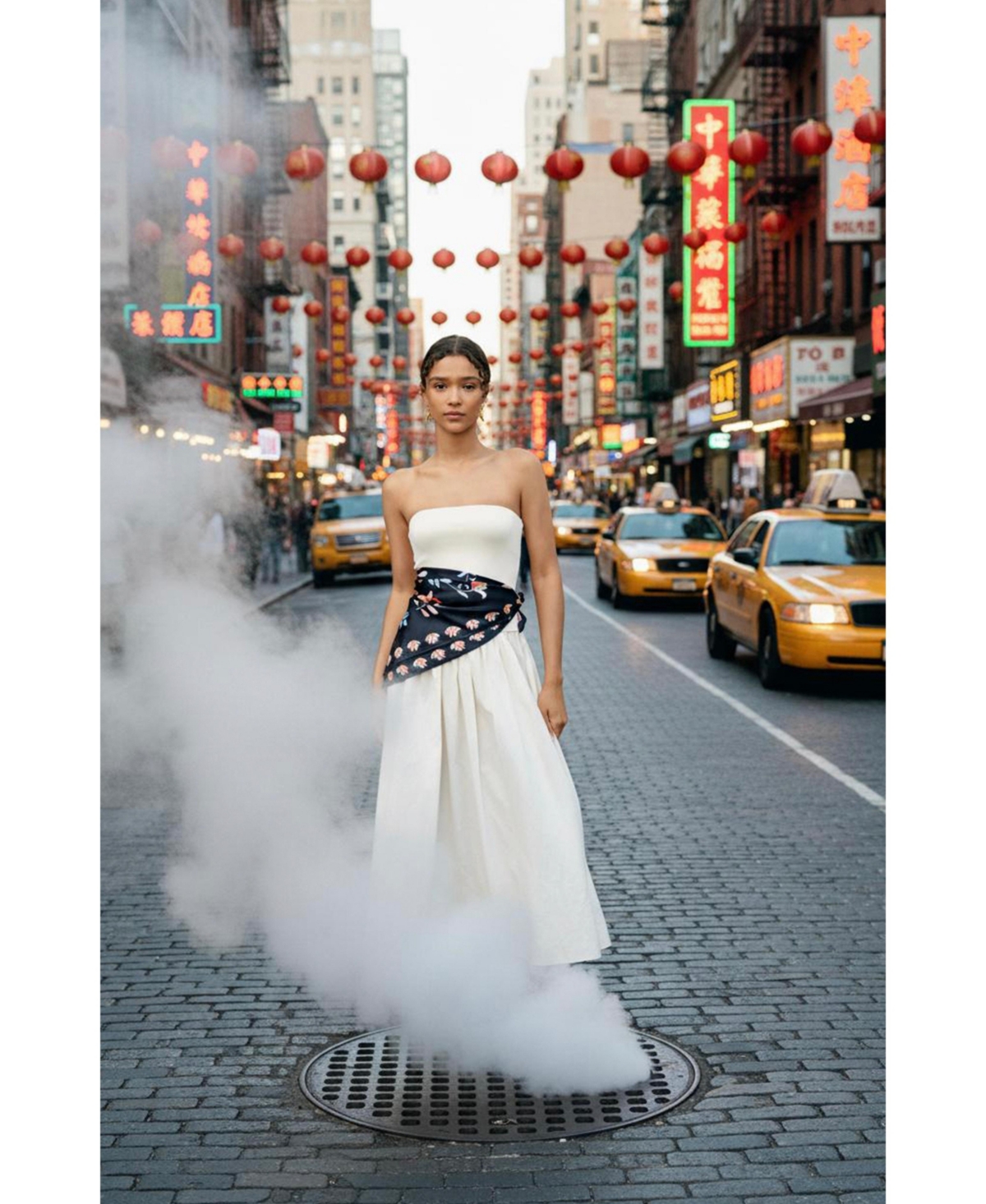 Jessie Zhao New York Double Sided Silk Scarf Midnight Garden