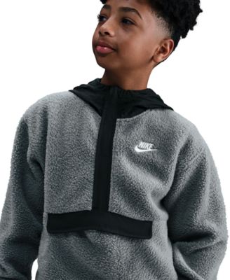 Boys' and Girls' 8-18 Sportswear Quarter Zip Long-Sleeve Hoodie