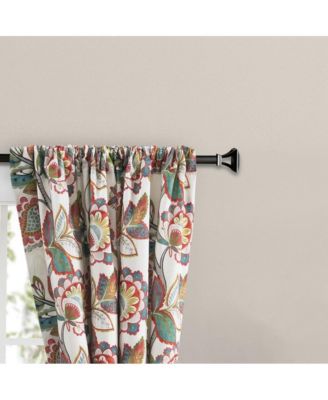 Wynette Lined 3" Rod Pocket Curtain Panel Pair with Tiebacks 100" x 84" Multicolor