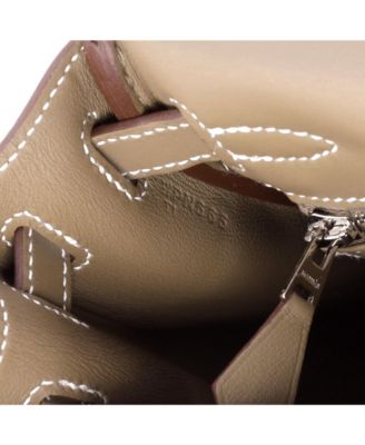 25 Handbag Grey Swift with Palladium Hardware