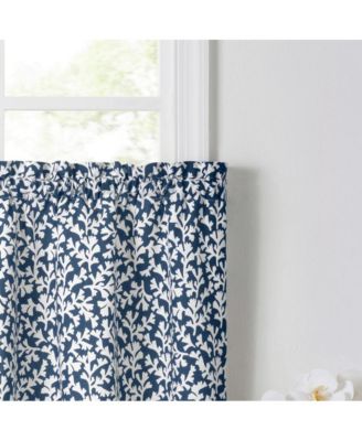 Sea Tumble 3" Rod Pocket 100% Cotton Machine Wash and Dry Tailored Valance 50" x 16" Navy