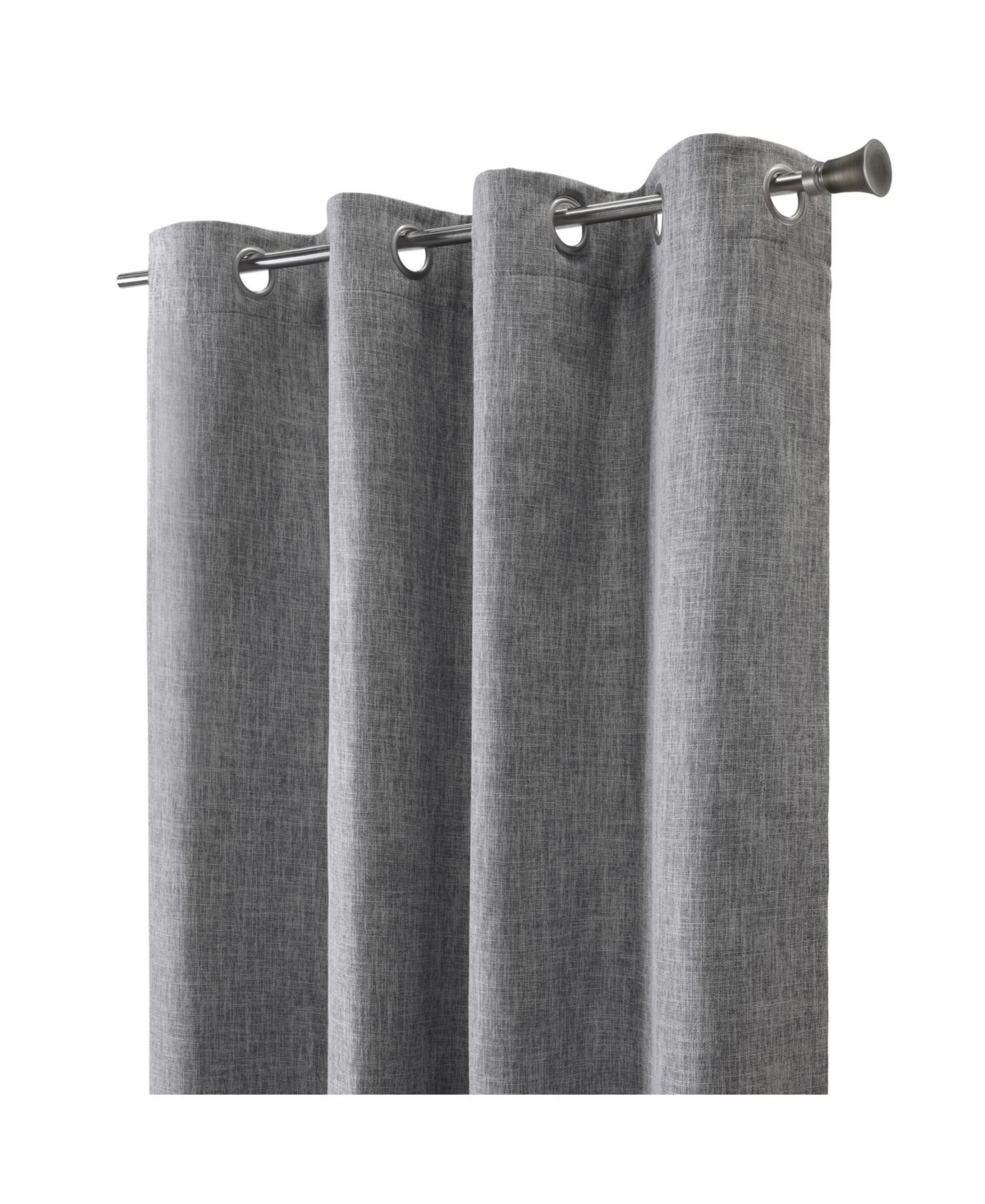 Thermaplus 100% Polyester Duo Reversible Tone Textured Blackout Grommet Curtain Panel 52" x Grey to Taupe