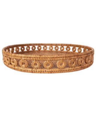 Artifacts Trading Company Rattan Round Tray – Inna Design Serveware