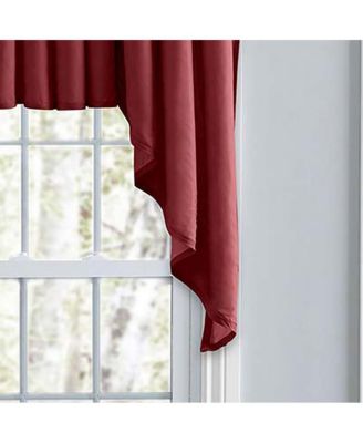 Ellis Stacey 3" Rod Pocket High Quality Fabric Solid Color Window Lined Filler Valance 42"x13" Merlot
