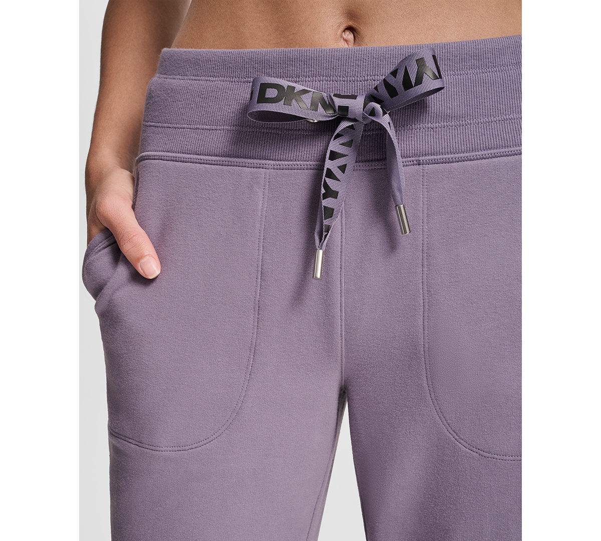Dkny Sport Women's Logo-drawstring High-rise Joggers In Purple