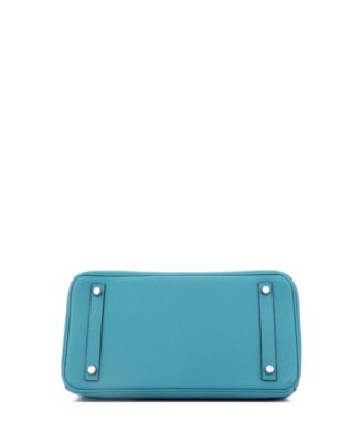 Birkin 30 Handbag Blue Togo with Palladium Hardware