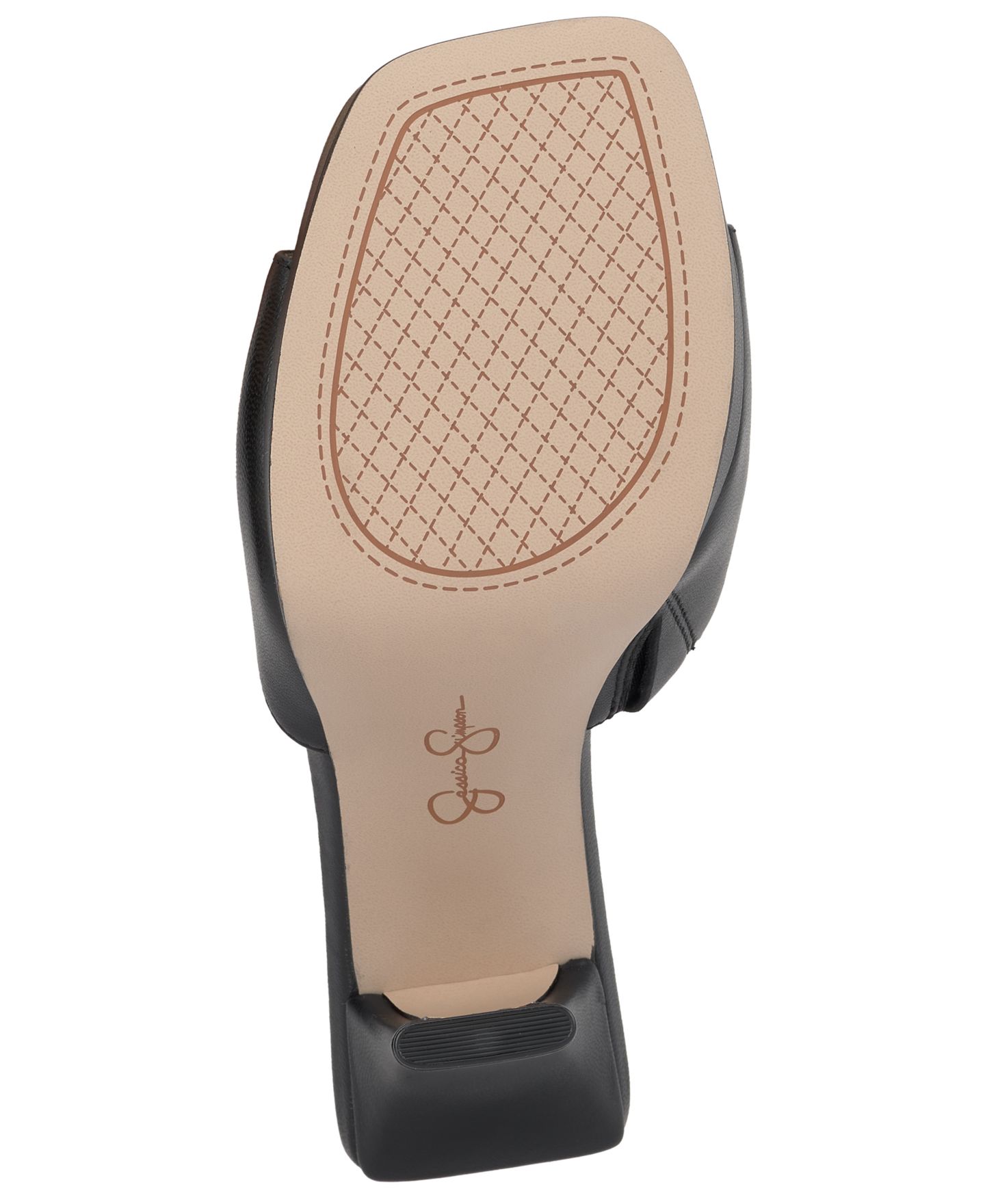 Женские сандалии Jessica Simpson Azelica Blade Heel Dress Sandals, цвет: Чёрный гладкий — фото 5