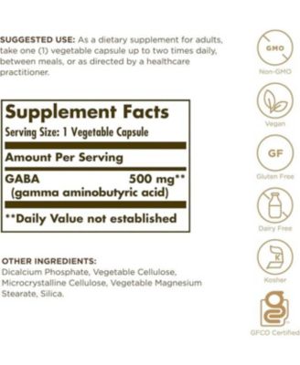 GABA ,500 mg ,50 Veg Caps