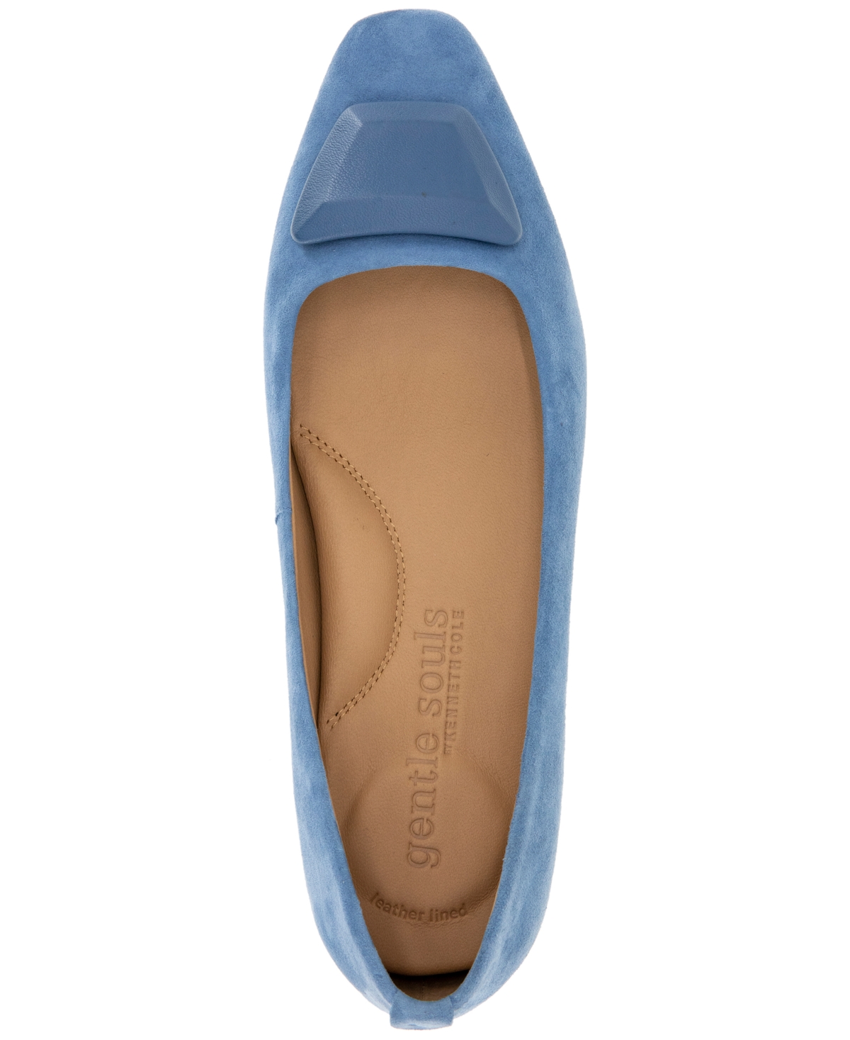 Gentle Souls Women's Hanette Square Toe Suede Flats In Blue