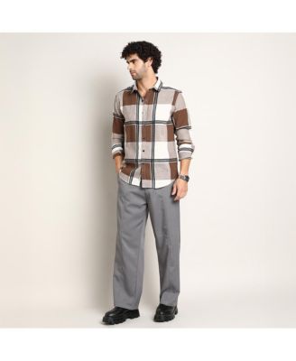 Men's Russet Brown Overlap Buffalo Shirt