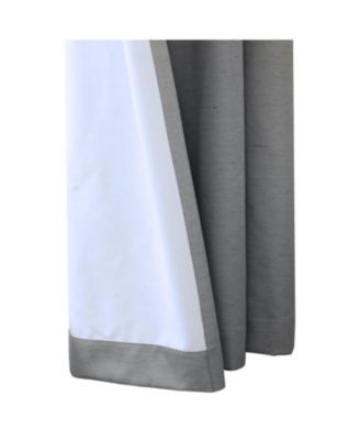 Ventura Blackout UV Protection Grommet Curtain Panel Pair for Windows Each 52" x 84" Dark Grey