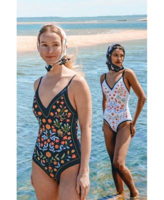 Women's Night Imagination Reversible V-Neck One-Piece Swimsuit