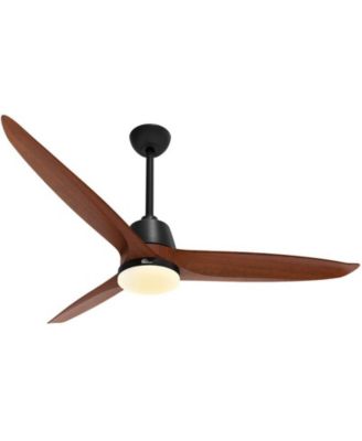 56-inch Modern 3 Solid Wood Blade Tri Color Dimming Light Six Speed Remote Control and Forward Reverse Function Ceiling Fan