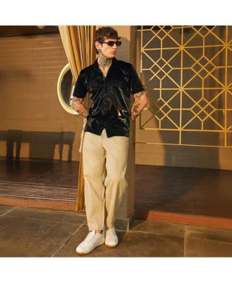 Men's Raven Black Patent Solid Shirt