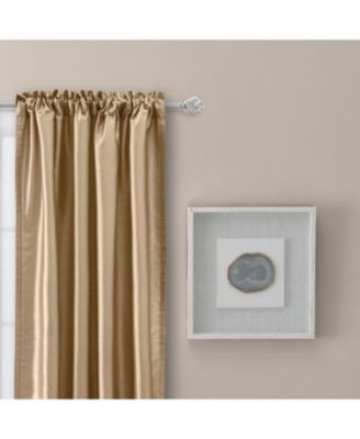 Luna Faux-Silk Rod Pocket/Back Tab Tailored Pairs - 100x63", Taupe