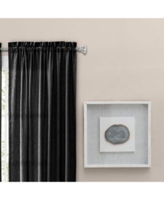 Portland Crushed Taffeta Rod Pocket Tailored Panel - 48x63", Black