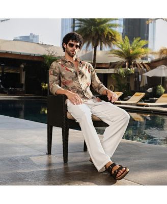 Men's Camel Beige Pigme-Strokes Shirt