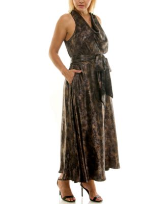 Plus Size Cowl Neck A-Line Dress
