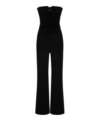 Women's Strapless Draped Jumpsuit
