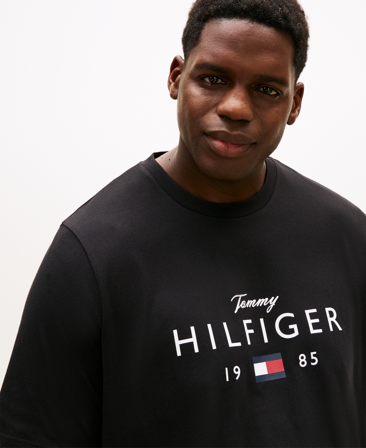 Tommy Hilfiger Men's Big & Tall Classic-fit T-shirt In Black