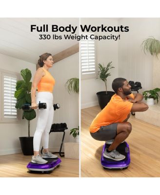 Whole Body Vibration Plate Exercise Machine with Loop Bands - Fitness Platform for Home Workouts & Training