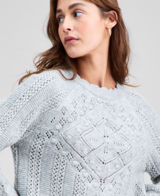 Women's Textured Knit Sweater, Macy's Exclusive
