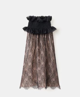 Women's Ruff Collar Detail Lace Top