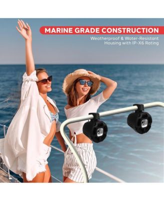 6.5'' Water-Resistant Rated Marine / Off-Road Speakers, UTV PowerSport System (1300 Watt) Pair