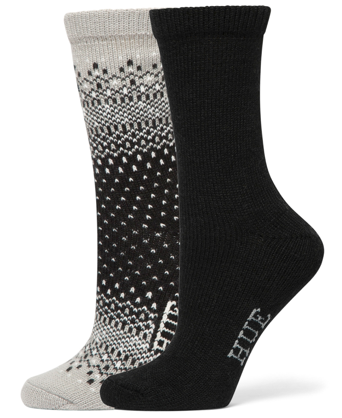 Hue Women's 2-Pack Ombre Fair Isle Crew Socks
