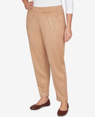 Plus Size Solid Casual Pants
