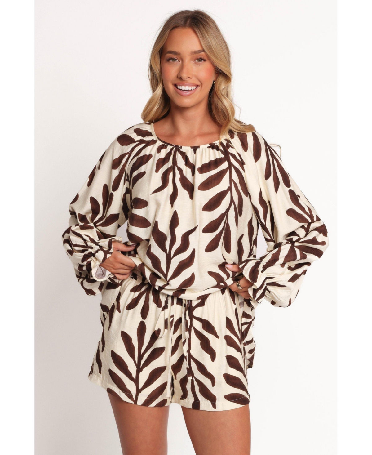 Petal and Pup Women's July Long Sleeve Smock Top