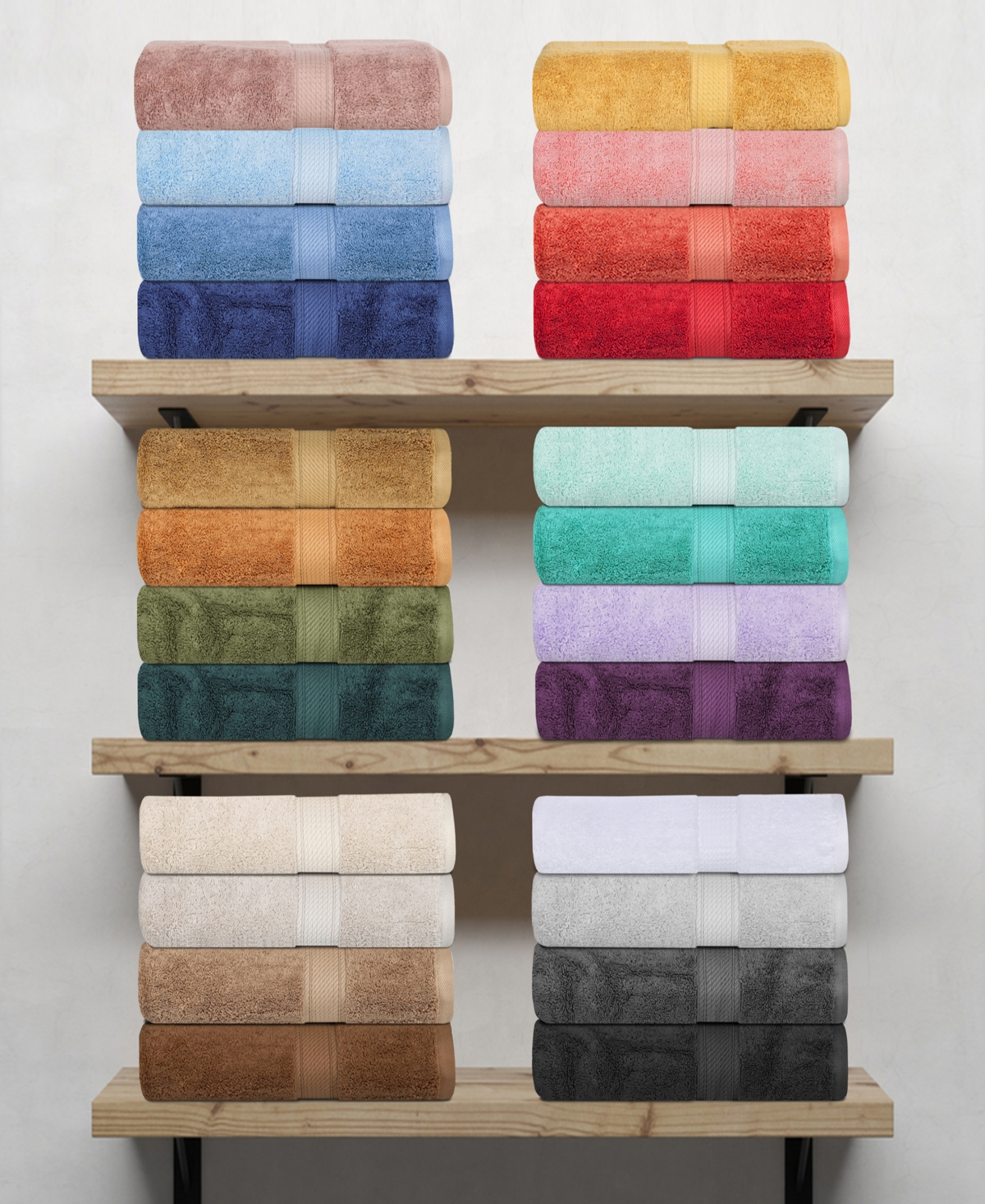 Superior Egyptian Cotton 9-pc. Towel Set In Silver