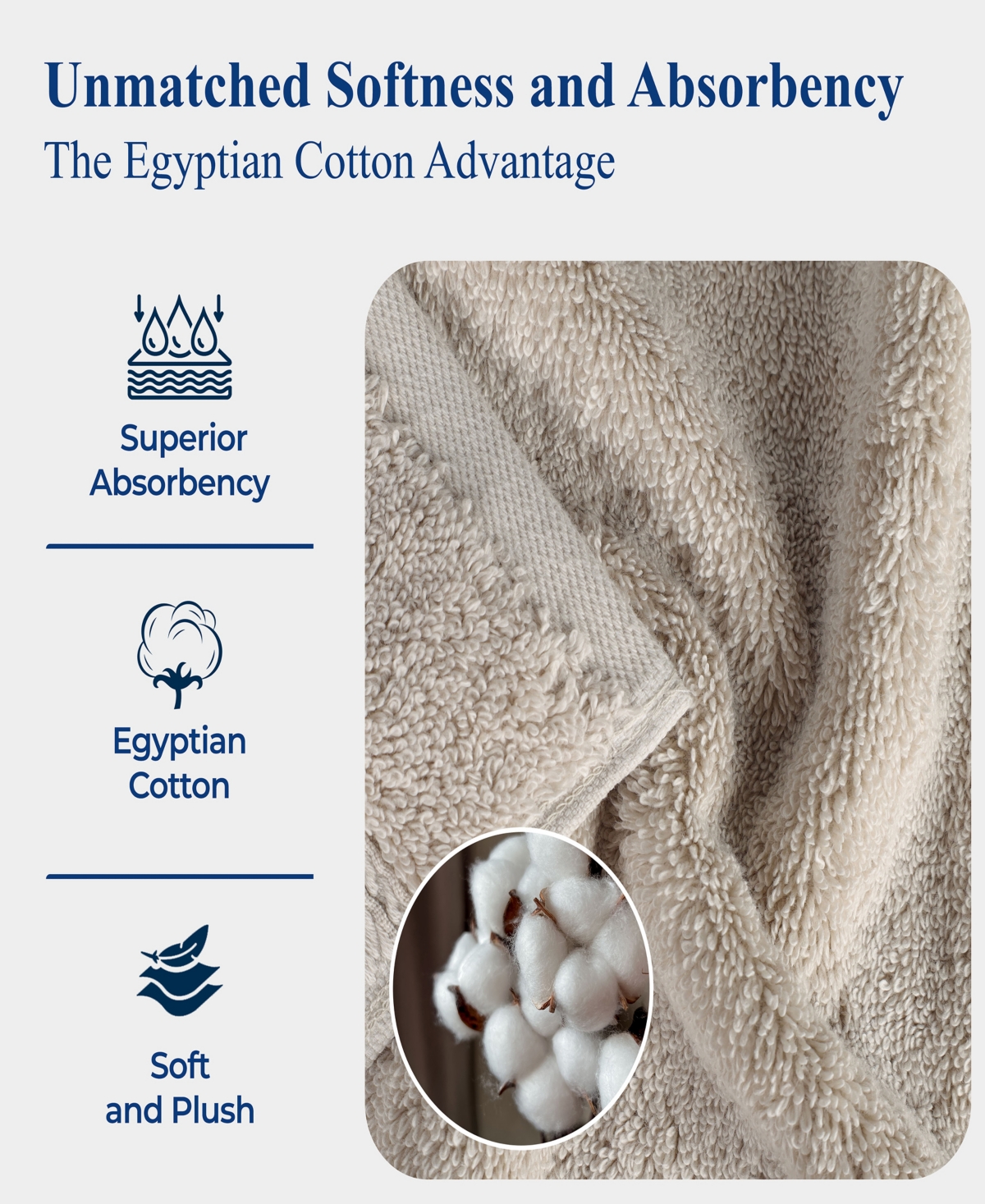 Superior Egyptian Cotton 8-pc. Towel Set In Gray