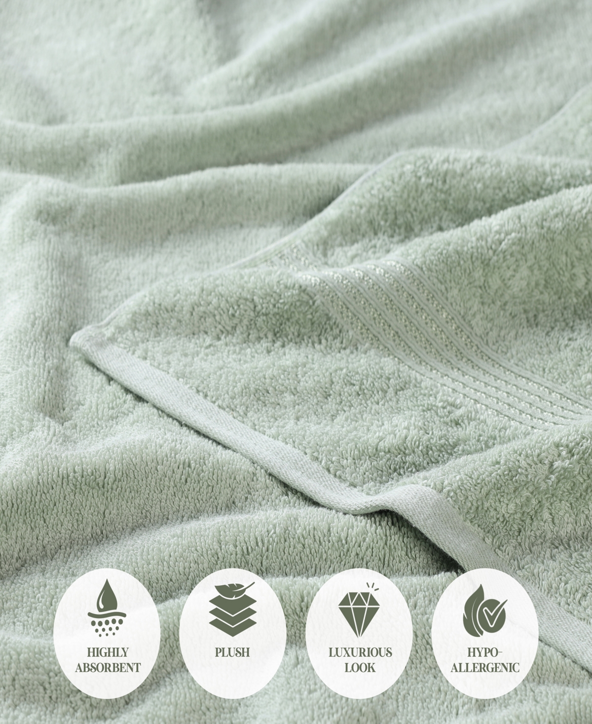 Superior Egyptian Cotton 9-pc. Towel Set In Green