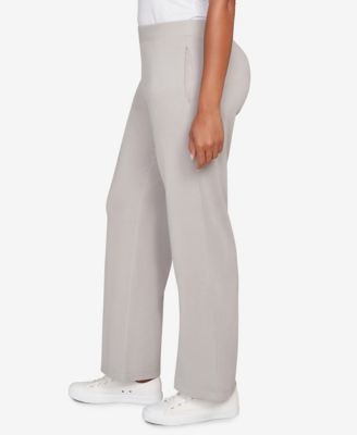 Petite Mid Rise Luxe Rib Knit Leisure Pants