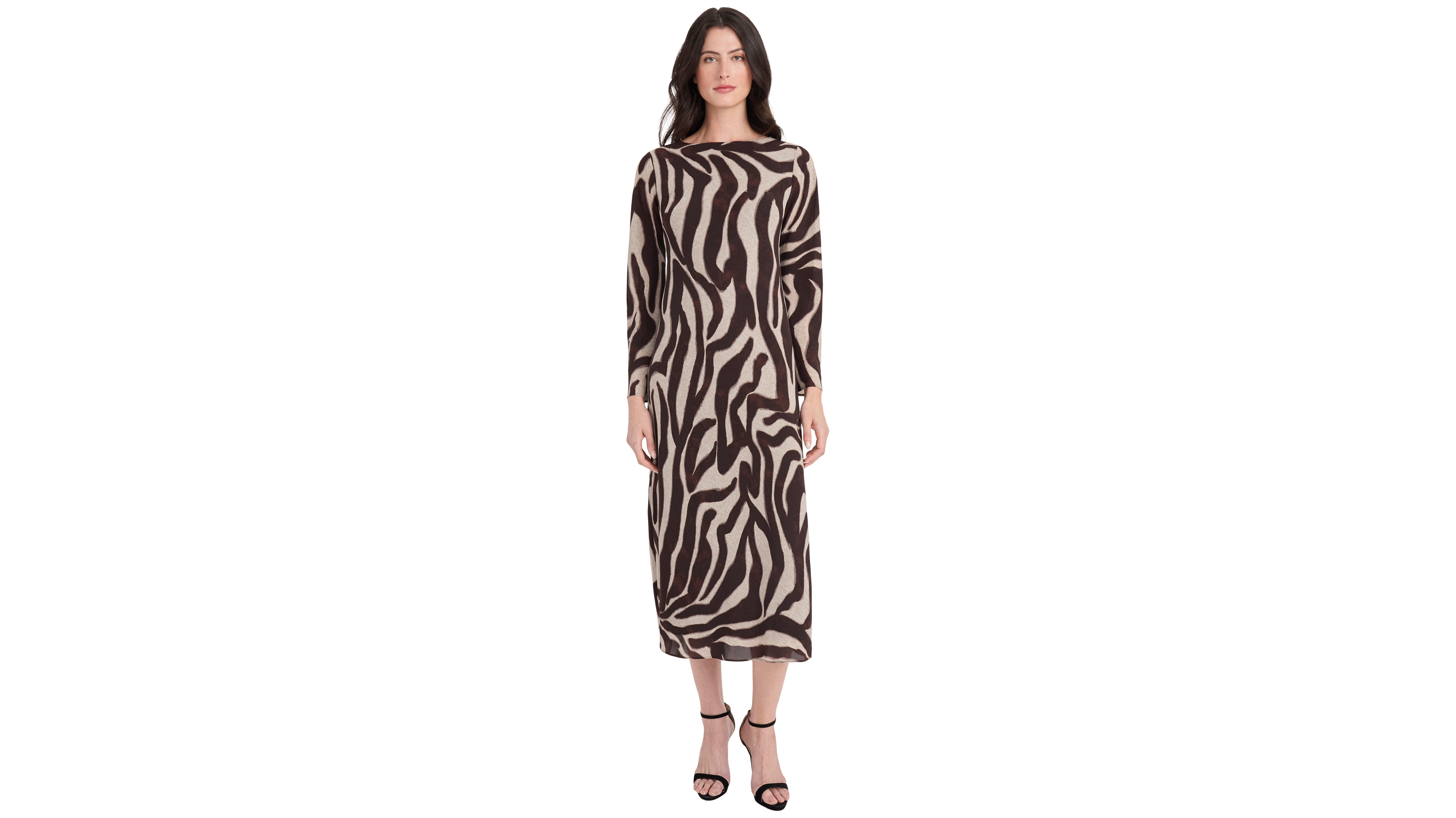 Donna Morgan Women's Long-Sleeve Midi Dress