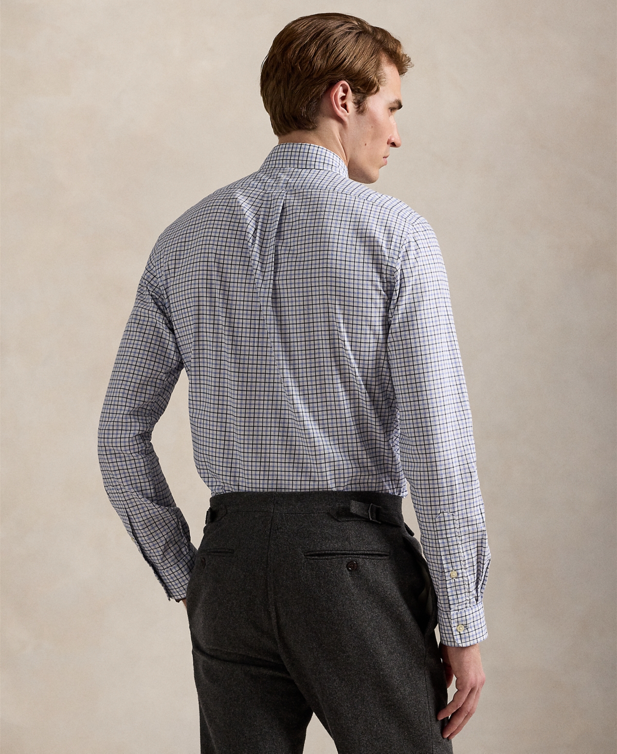 Polo Ralph Lauren Men's Classic-fit Plaid Twill Shirt In Gray