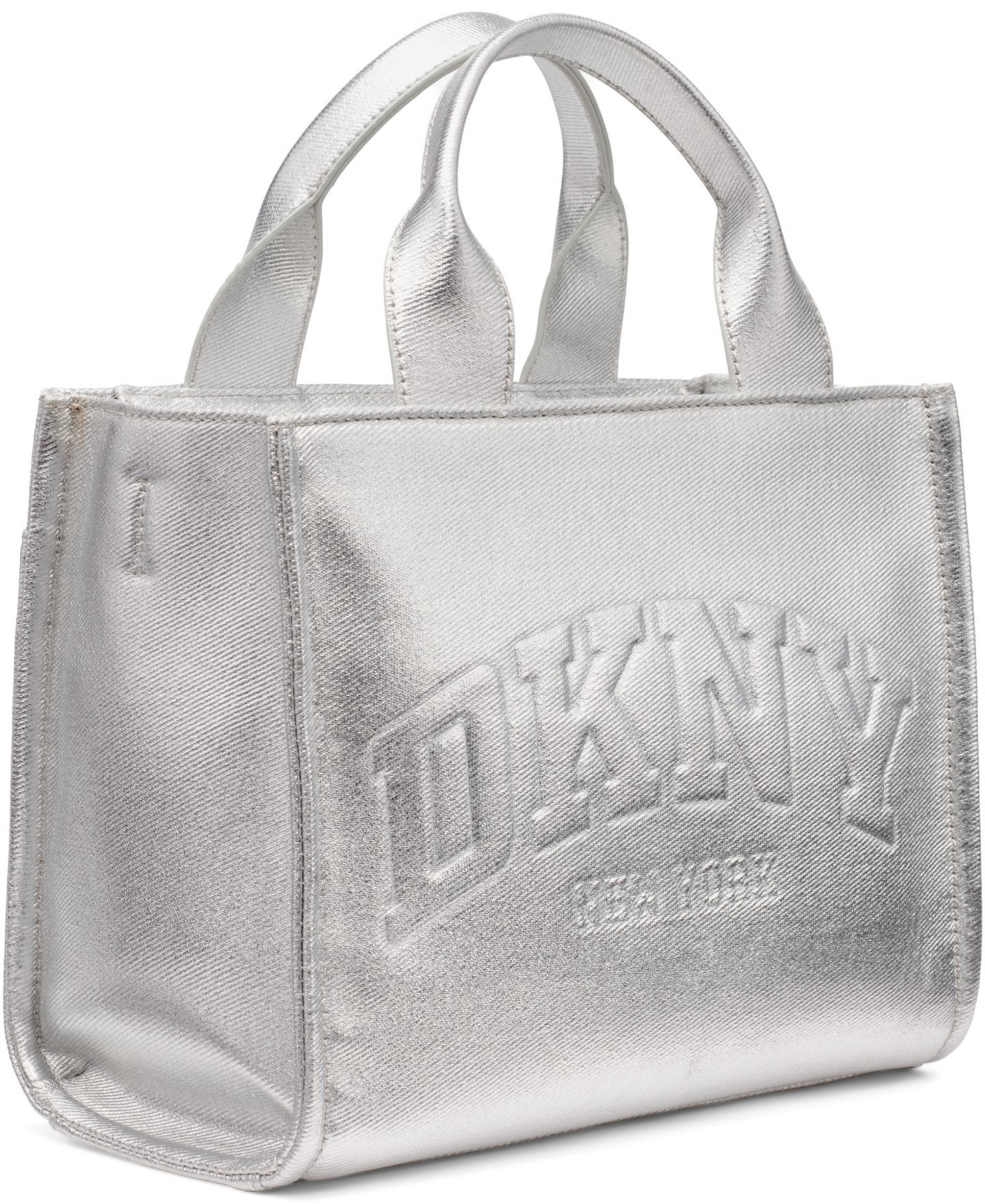 Женская сумка DKNY Hadlee Small Tote Handbag, цвет: Серебряный — фото 3