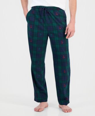 Men's Fleece Plaid Drawstring Pajama Pants