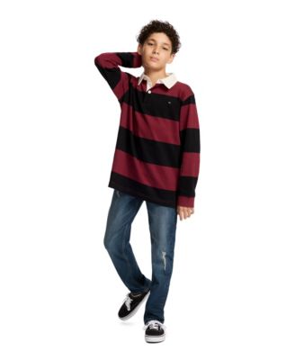 Boys' 8-20 Bold Striped Rugby Polo Shirt