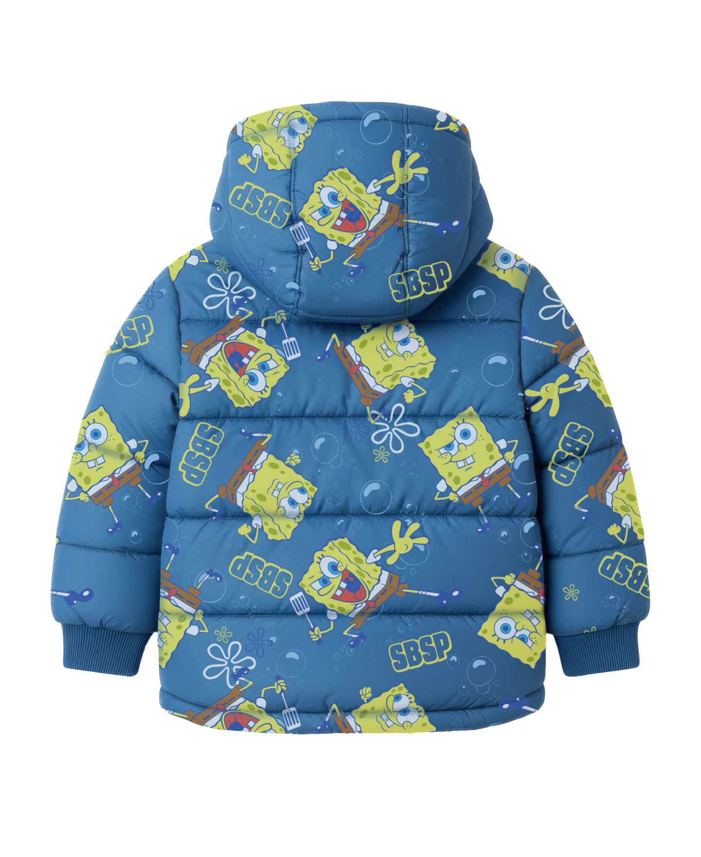 Куртка SpongeBob SquarePants Printed Puffer Jacket для мальчиков, цвет: Синий — фото 2