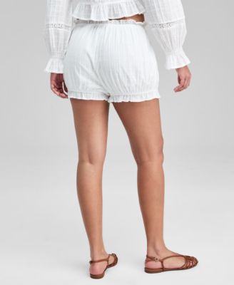 Women's Textured Ruffle-Trim Bloomer Shorts, Macy's Exclusive