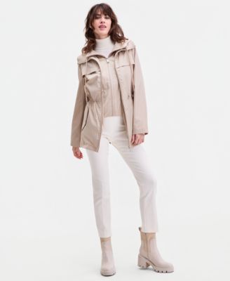 Women's Bibbed Hooded Anorak Coat